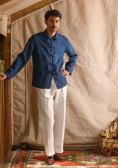 Cunart Frog Closure Jacket Linen 48 50 52 54