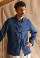 Cunart Frog Closure Jacket Linen 48 50 52 54