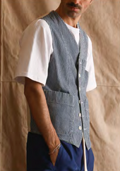 Brooks Vest Hickory Stripe 48 50 52 54