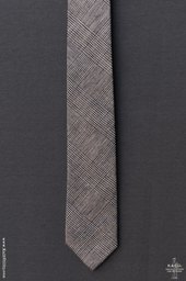 Cotton Linen Plaid Tie