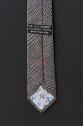Cotton Linen Plaid Tie