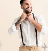 Skinny Leather Suspenders