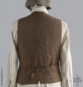 Doyle Vest Stipple Weave Linen Wool Blend S M