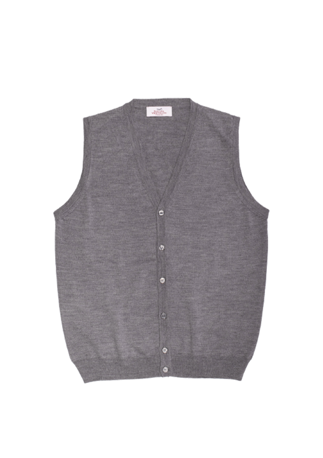 Light Grey Merino Wool Waistcoat