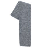 Light Grey Wool Maglia Tie
