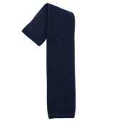 Navy Blue Wool Maglia Tie