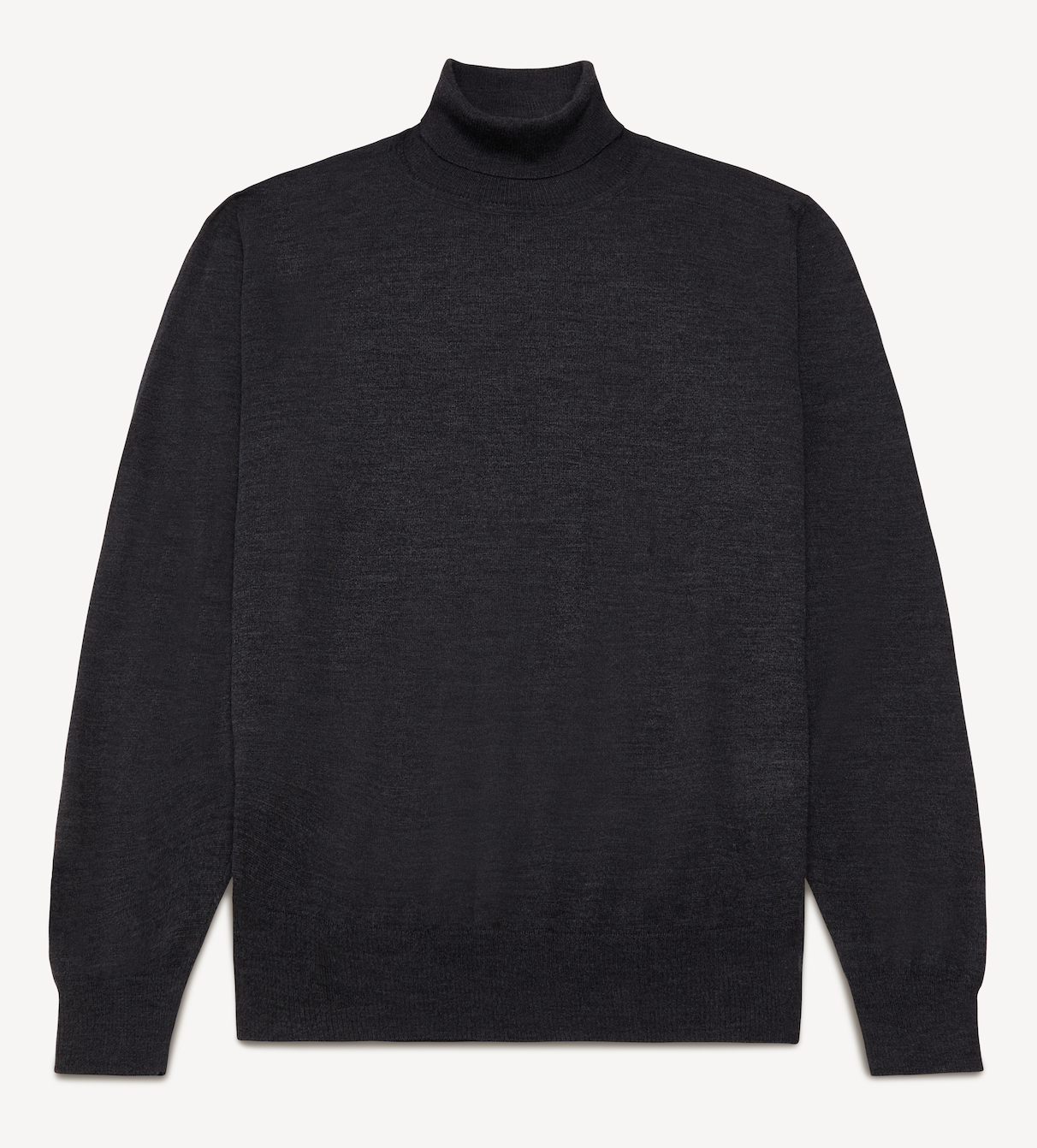 Charcoal Merino Knit Roll Neck