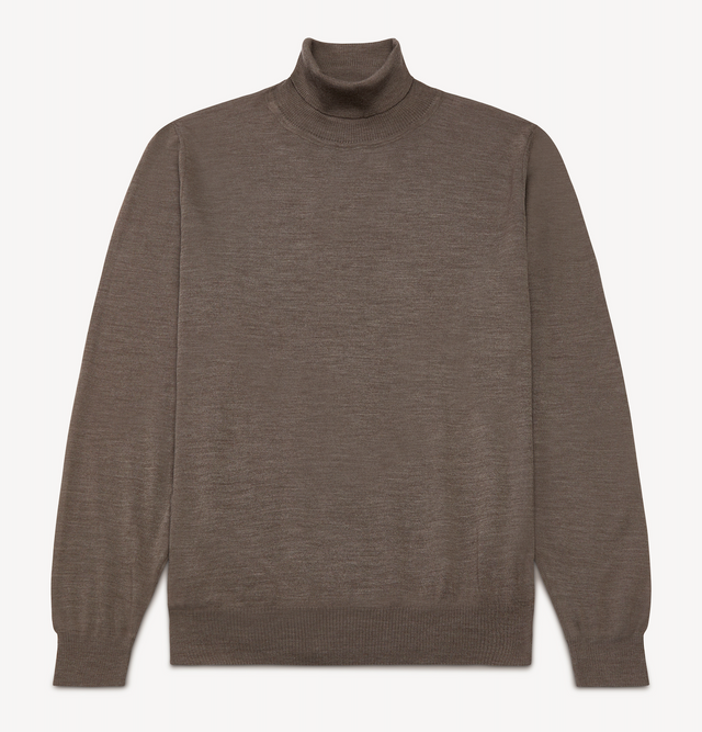 Mink Merino Knit Roll Neck