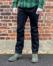 25oz Selvedge Denim Slim Cut Jeans - Indigo/Black