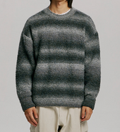 Gradation Boucle Knit Grey Mix