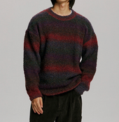Gradation Boucle Knit Purple Mix