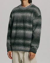 Gradation Boucle Knit Grey Mix