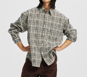 Gathered Check Shirt