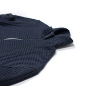 Quarter Zip Pullover In Signature Big Waffle Knit Cotton And Recycled Polyester