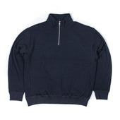 Quarter Zip Pullover In Signature Big Waffle Knit Cotton And Recycled Polyester