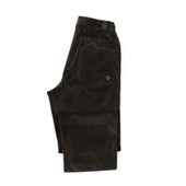 Straight leg easy pants in brown corduroy