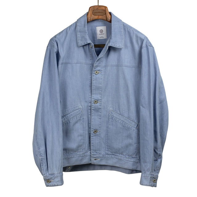 Light wash denim jacket jacket in 7oz cotton
