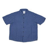 Short Sleeve Shirt In Check Waffle Cotton