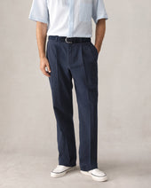 Double Pleated Trousers Seersucker