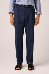 Seersucker Trousers - Navy