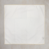 Self Checked Patterned Pocket Square In White