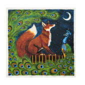 Fox and The Peacock Pocket Square