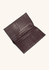 Dark Brown Shark Leather Fold Wallet