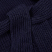 Superfine lambswool shawl coat in navy
