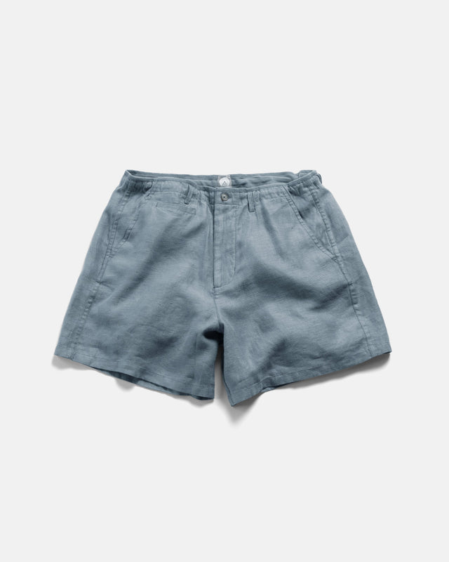 SHELTER CAMP SHORTS - CHAMBRAY BLUE LINEN TWILL