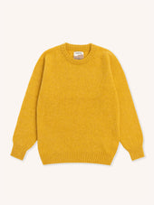 Brushed Shetland Crew in Nugget Lambswool