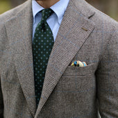 Anniversary Collection Floral Printed Silk Tie Madder Green