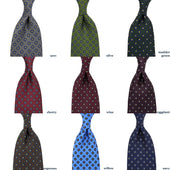 3x Shibumi Flower Printed Silk Ties Colors Selectable