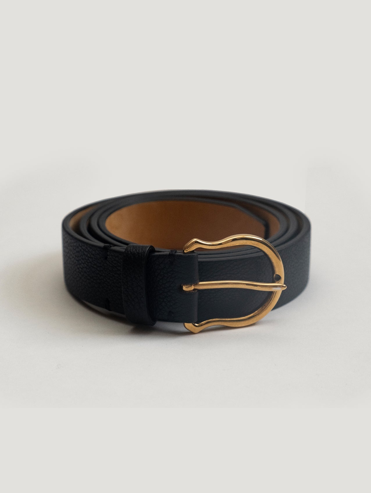 Grain Gold Shield Buckle Belt