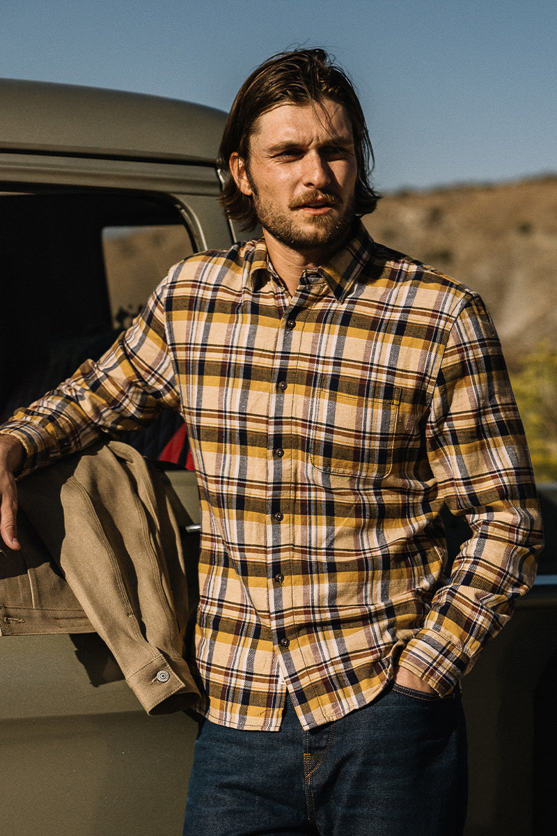 The Ripper Vintage Nep Flannel Plaid - Sun Gold - XXL