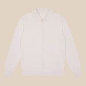 Cashmere silk resort shirt in ivory