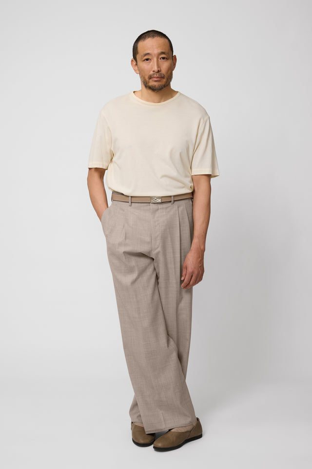 T-Shirt (Ivory Cotton Silk Pique)