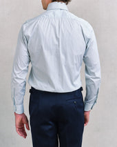 Green Multi Stripe Tab Collar Shirt