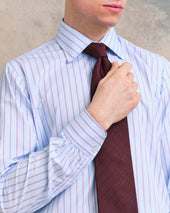 And Red Stripe Classic Collar Shirt