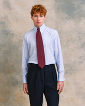 And Red Stripe Pin Collar Shirt