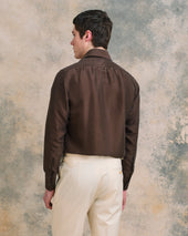 Brown Silk Shirt