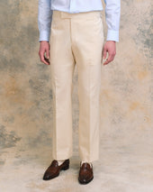 Off-white Cotton Twill Parallel Trousers