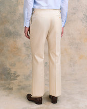 Off-white Cotton Twill Parallel Trousers