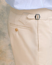 Off-white Cotton Twill Parallel Trousers