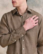 Linen Classic Collar Linen Shirt