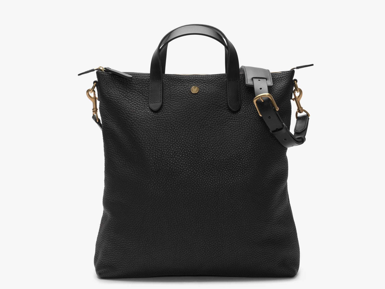 Shopper, Leather - Black/Black