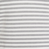 Soft Cotton Stripe Knitted Sweater In Grey