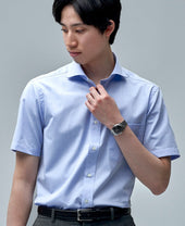 Short Sleeve Shirt Button Down Easy Care Panama