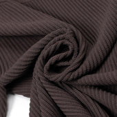 Short Sleeve Crewneck In Brown Irregular Rib Supima Ice Cotton