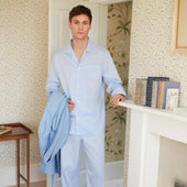Blue Softest Two-Fold Cotton Pyjama Set