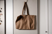 Signature Wool Tote Bag Wide Cocoa